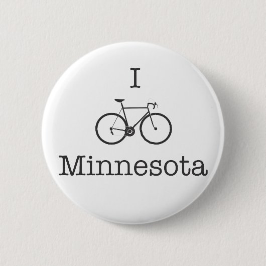 I Bike Minnesota Ronde Button 5,7 Cm (Voorkant)