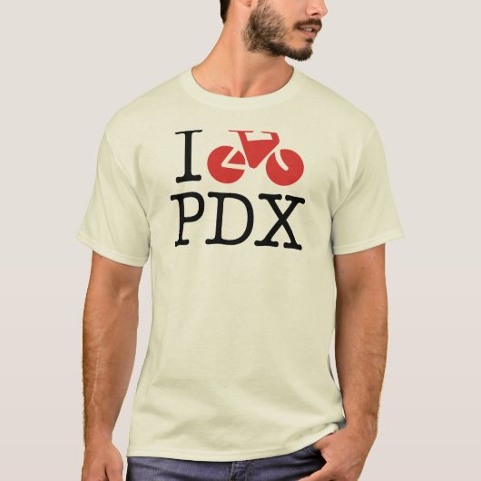 I Bike Portland T-Shirt (Voorkant)