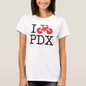 I Bike Portland Womens Shirt (Voorkant)