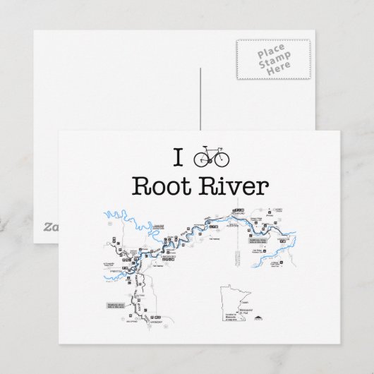 I Bike Root River Briefkaart (Voorkant / Achterkant)