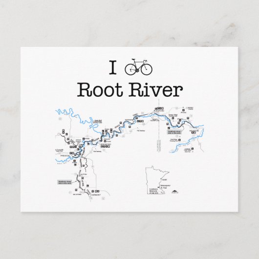 I Bike Root River Briefkaart (Voorkant)
