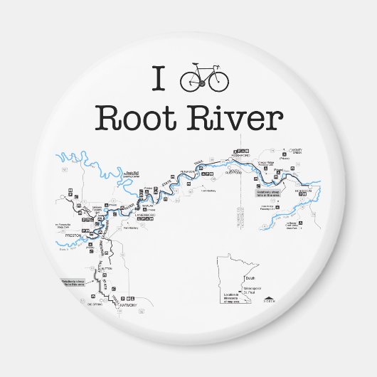 I Bike Root River Magneet (Voorkant)