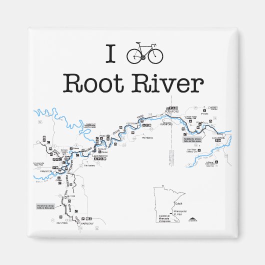 I Bike Root River Magneet (Voorkant)