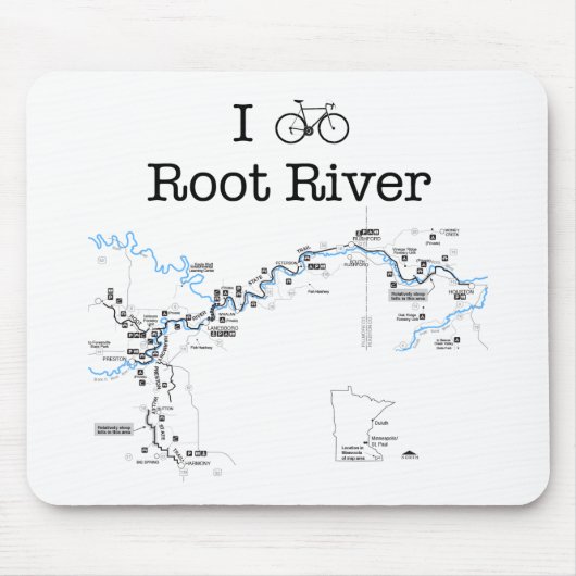 I Bike Root River Muismat (Voorkant)