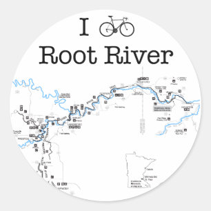 I Bike Root River Ronde Sticker