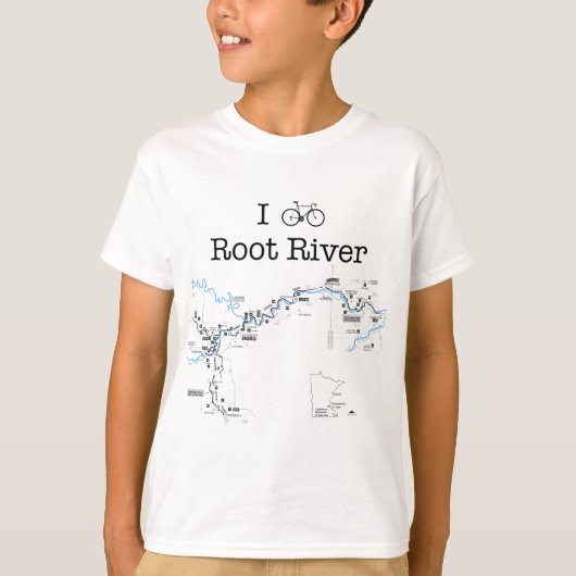 I Bike Root River T-shirt (Voorkant)