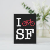 I bike SF (aangepast SF-fietsen) Briefkaart (Staand voorkant)