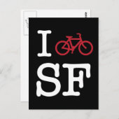 I bike SF (aangepast SF-fietsen) Briefkaart (Voorkant / Achterkant)