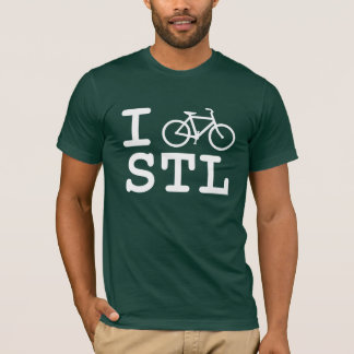 I Bike STL (voor donkere shirten) T-shirt