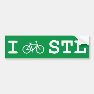 I Bike STL voor je voertuig Bumpersticker