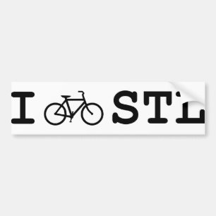 I Bike STL voor je voertuig Bumpersticker
