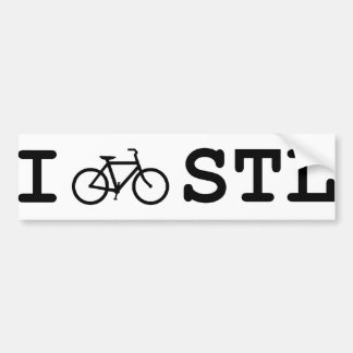 I Bike STL voor je voertuig Bumpersticker