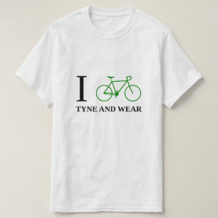 I Bike TYNE EN DRAAG (Green Bicycle Icon) T-shirt