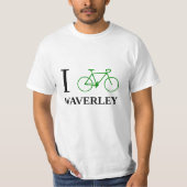 I Bike WAVERLEY (Green Bicycle Icon) T-shirt (Voorkant)