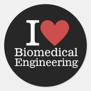 I ❤️ Biomedische Technologie voor studenten / facu Ronde Sticker