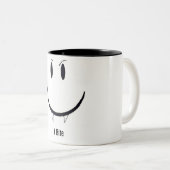 I Bite Face Tweekleurige Koffiemok (Voorkant rechts)