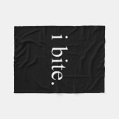 I Bite Funny Sarcastic Humor Statement Design  Fleece Deken (Voorkant (Horizontaal))