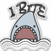 I Bite Shark Sticker (Voorkant)