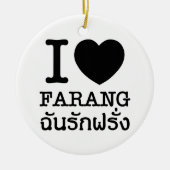 I Black Heart (Liefde) Farang Keramisch Ornament (Voorkant)