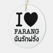 I Black Heart (Liefde) Farang Keramisch Ornament (Links)