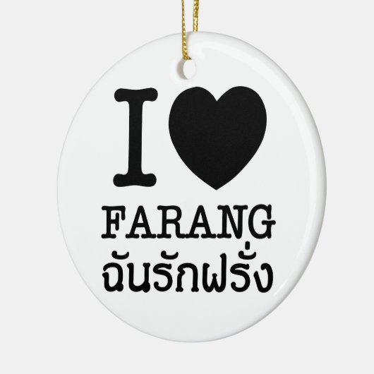 I Black Heart (Liefde) Farang Keramisch Ornament (Links)