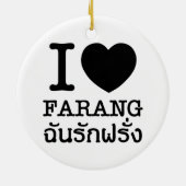 I Black Heart (Liefde) Farang Keramisch Ornament (Achterkant)