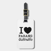 I Black Heart (Love) Farang Bagagelabel (Voorkant verticaal)