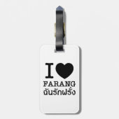 I Black Heart (Love) Farang Bagagelabel (Achterkant verticaal)