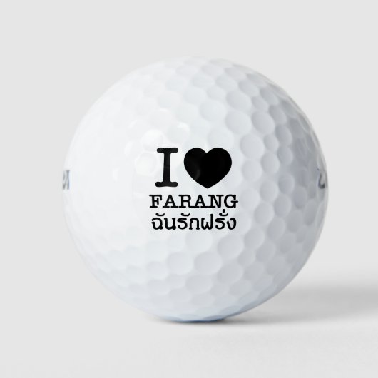 I Black Heart (Love) Farang Golfballen (Voorkant)