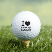 I Black Heart (Love) Farang Golfballen (Insitu Shirt)