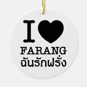 I Black Heart (Love) Farang Keramisch Ornament