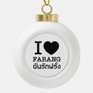 I Black Heart (Love) Farang Keramische Bal Ornament