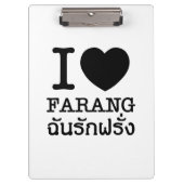 I Black Heart (Love) Farang Klembord (Voorkant)