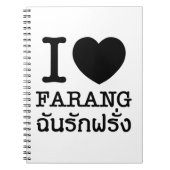 I Black Heart (Love) Farang Notitieboek (Voorkant)