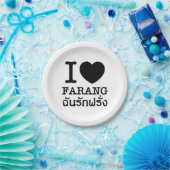 I Black Heart (Love) Farang Papieren Bordje (Feest)