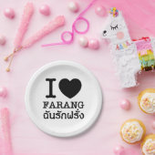 I Black Heart (Love) Farang Papieren Bordje (Feest)