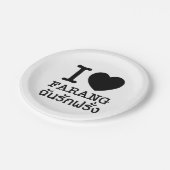 I Black Heart (Love) Farang Papieren Bordje (Gekanteld)