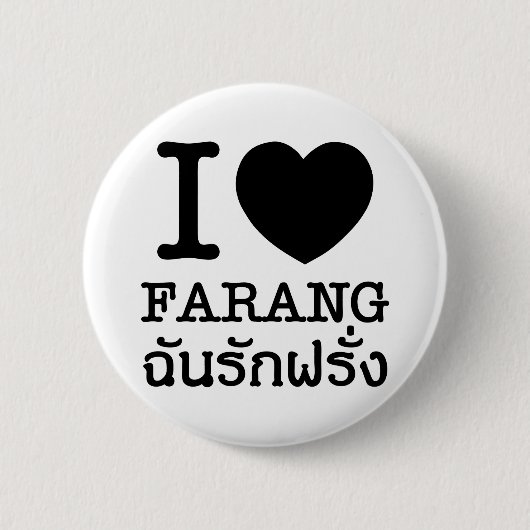 I Black Heart (Love) Farang Ronde Button 5,7 Cm (Voorkant)