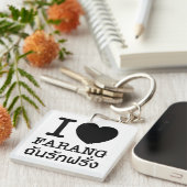 I Black Heart (Love) Farang Sleutelhanger (Voorkant Rechts)
