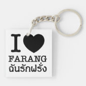 I Black Heart (Love) Farang Sleutelhanger (Achterkant)