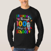 I Blasted Through 100 Days Of School 100th Day Tea T-shirt (Voorkant)