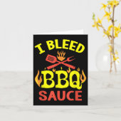 I Bleed BBQ Sauce - Grappig BBQ Master Grilling Kaart (Gele Bloem)