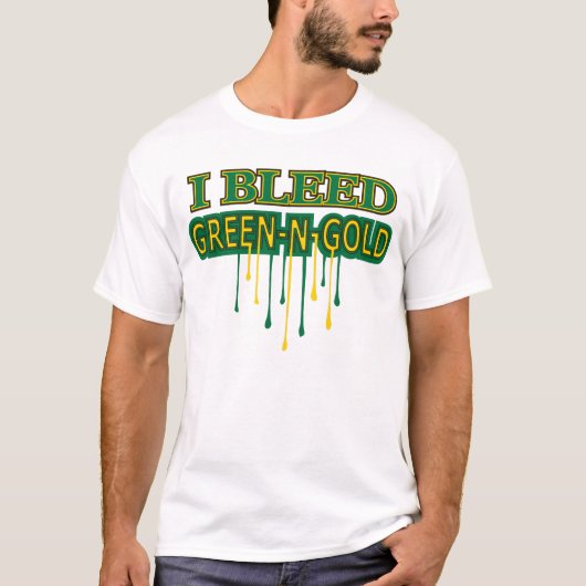 I Bleed Green N Gold T-shirt (Voorkant)