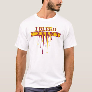 I Bleed Maroon en Gold T-shirt