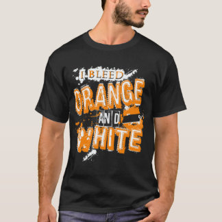 I Bleed Orange and White Tennessee   T-shirt