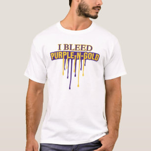 I Bleed Paars and Gold T-shirt
