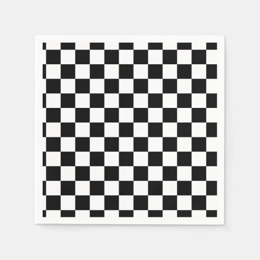 I Bleed Racing Black White Checkered Pas het aan Servetten (Voorkant)