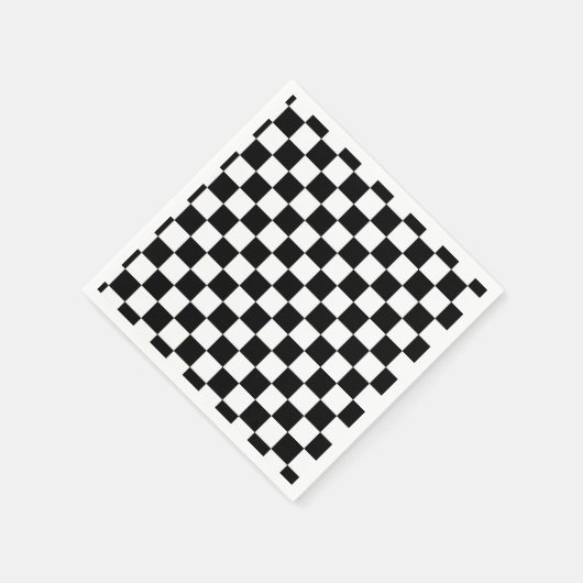 I Bleed Racing Black White Checkered Pas het aan Servetten (Hoek)