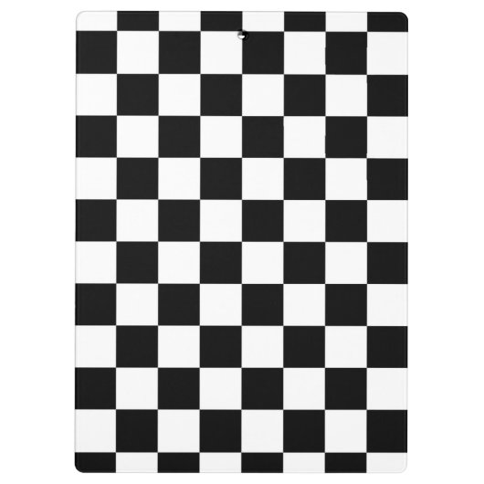 I Bleed Racing Check Black White, aangepast Klembord (Achterkant)