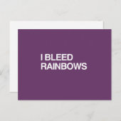 I BLEED RAINBOWS BRIEFKAART (Voorkant / Achterkant)